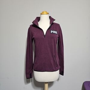 Victoria's Secret PINK Quarter Zip Sweatshirt XS Pink